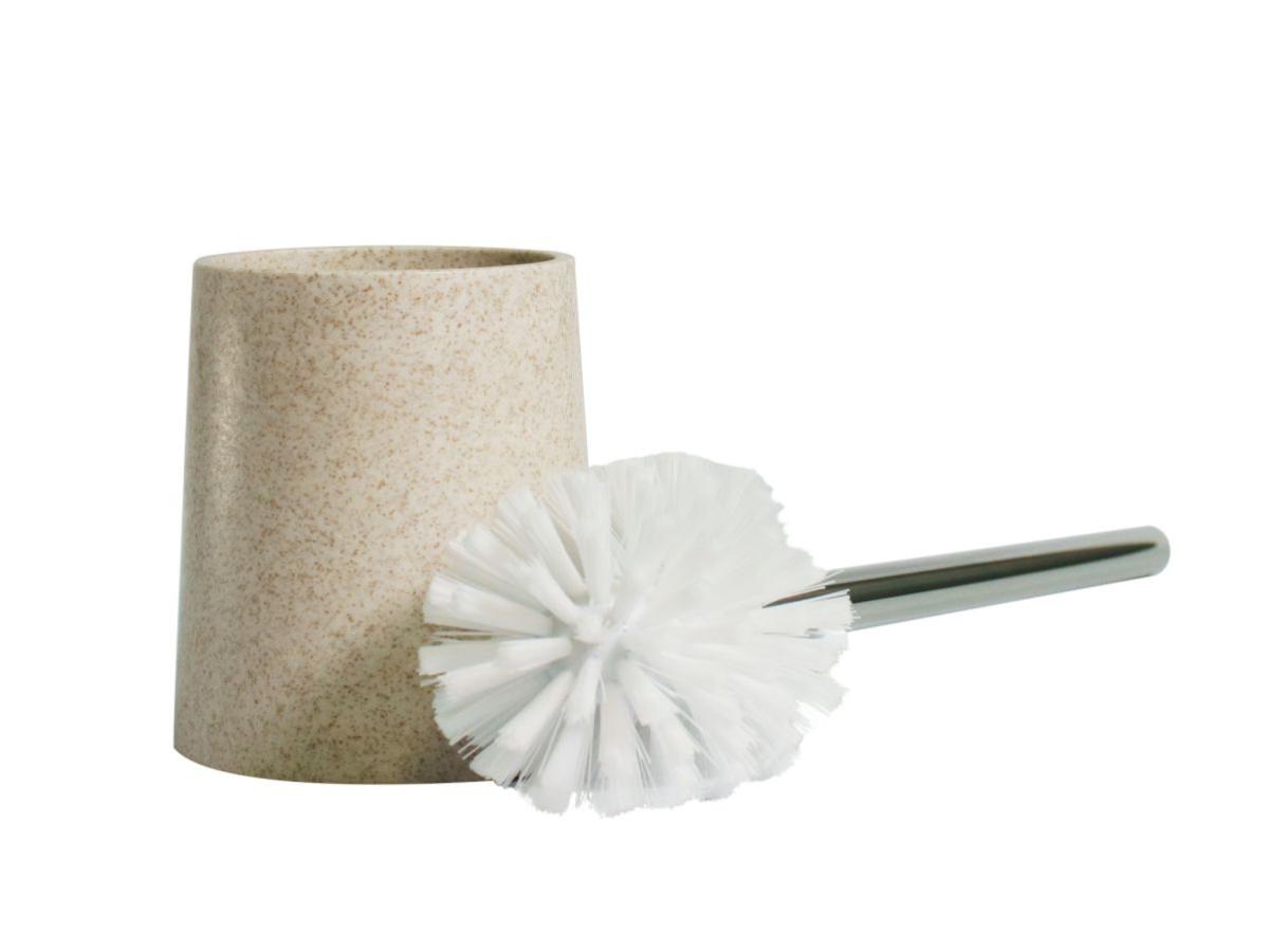 Toilet brush with holder PureLine sand/white