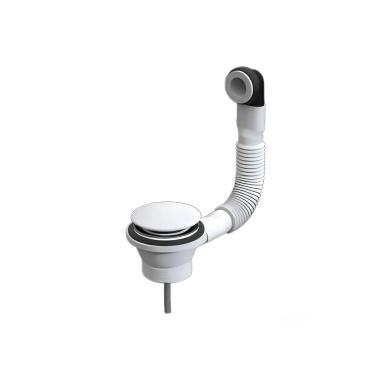 Washbasin stopper click-clack L.B.Plast matte white with overflow
