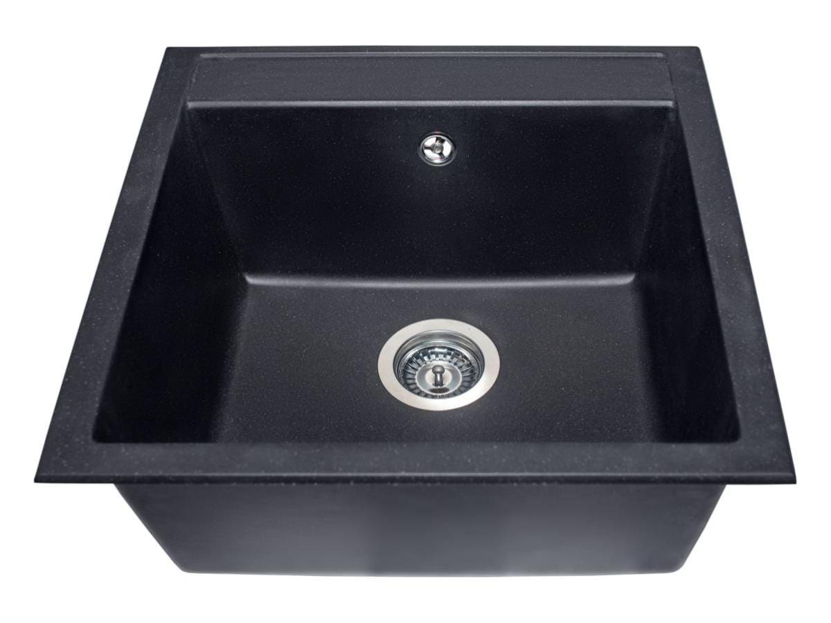 Kitchen sink BODRUM 510 black shine