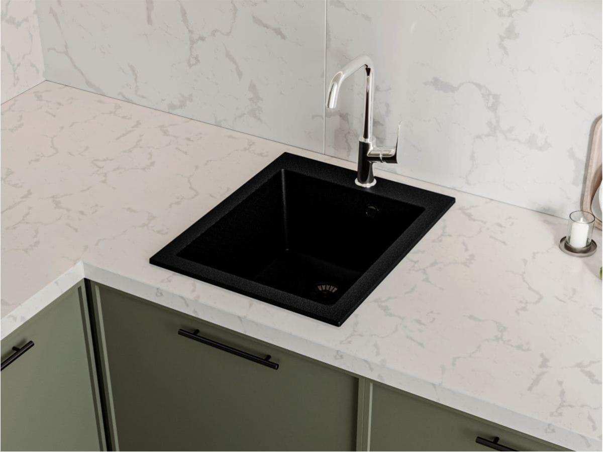 Kitchen sink HANOI 410 black shine
