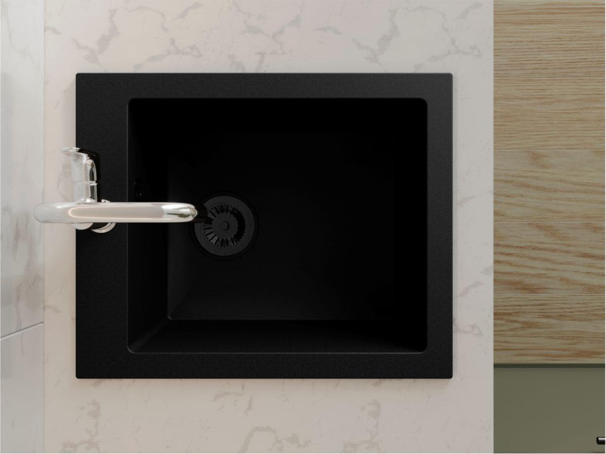 Kitchen sink HANOI 410 black shine