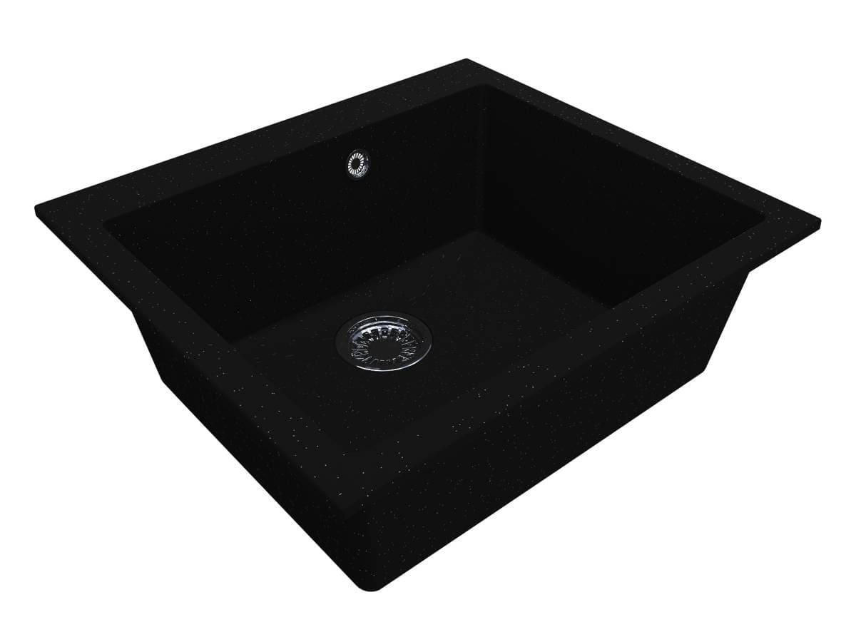 Kitchen sink HANOI 560 black shine