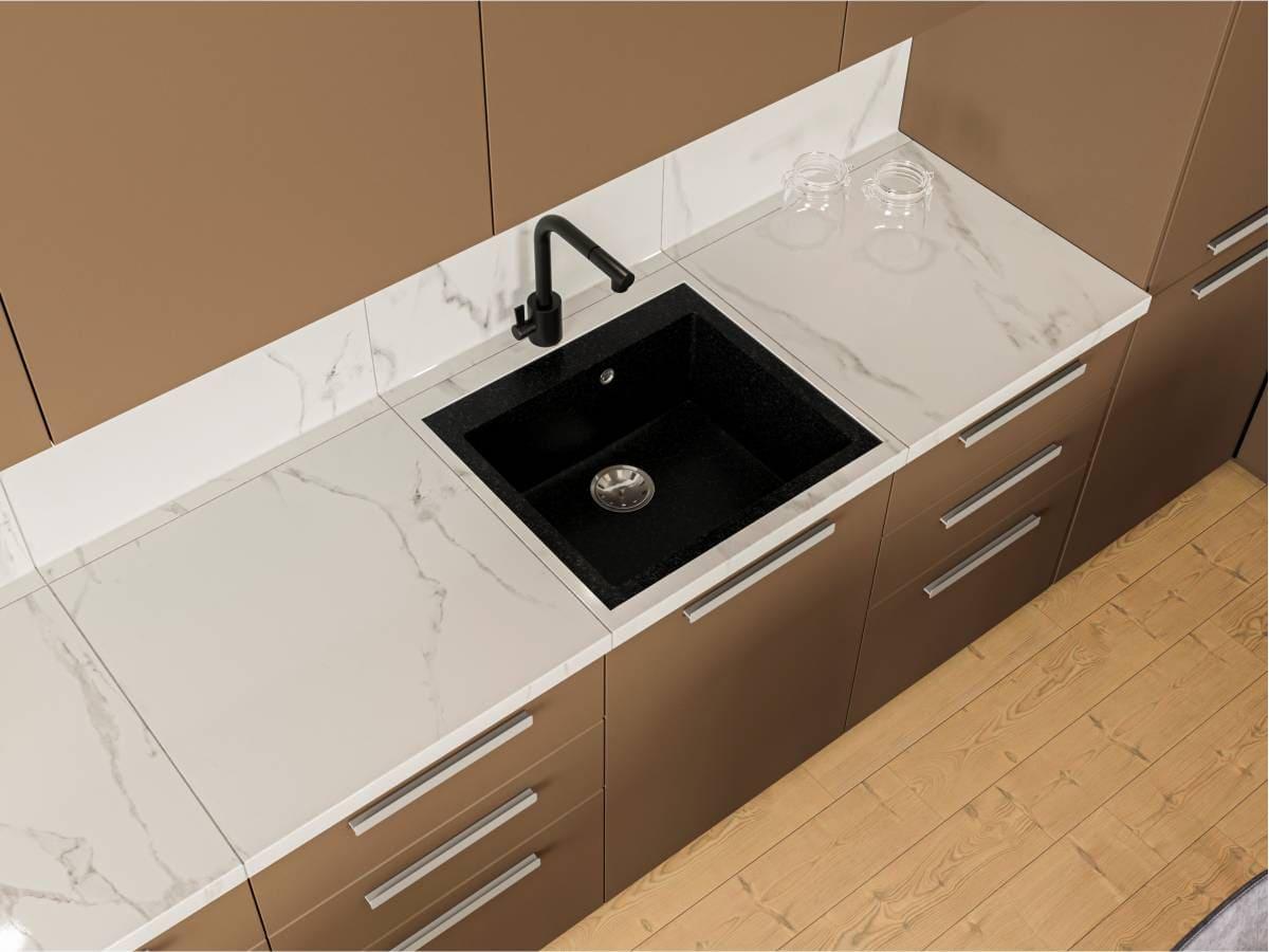 Kitchen sink HANOI 560 black shine