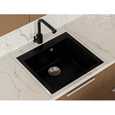 Kitchen sink HANOI 560 black shine