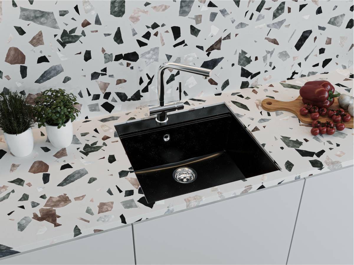Kitchen sink LAGOON 540 black shine