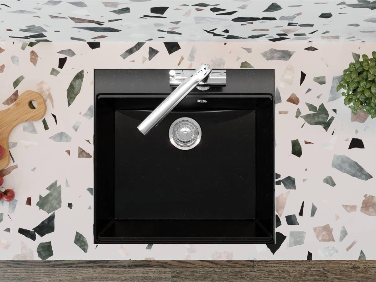 Kitchen sink LAGOON 540 black shine
