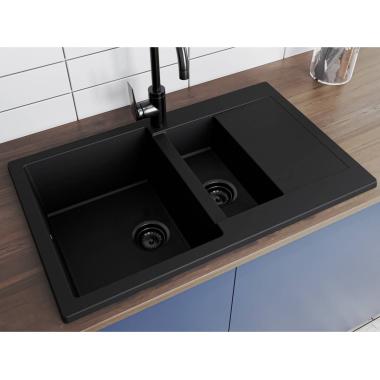 Kitchen sink LAPAS black shine