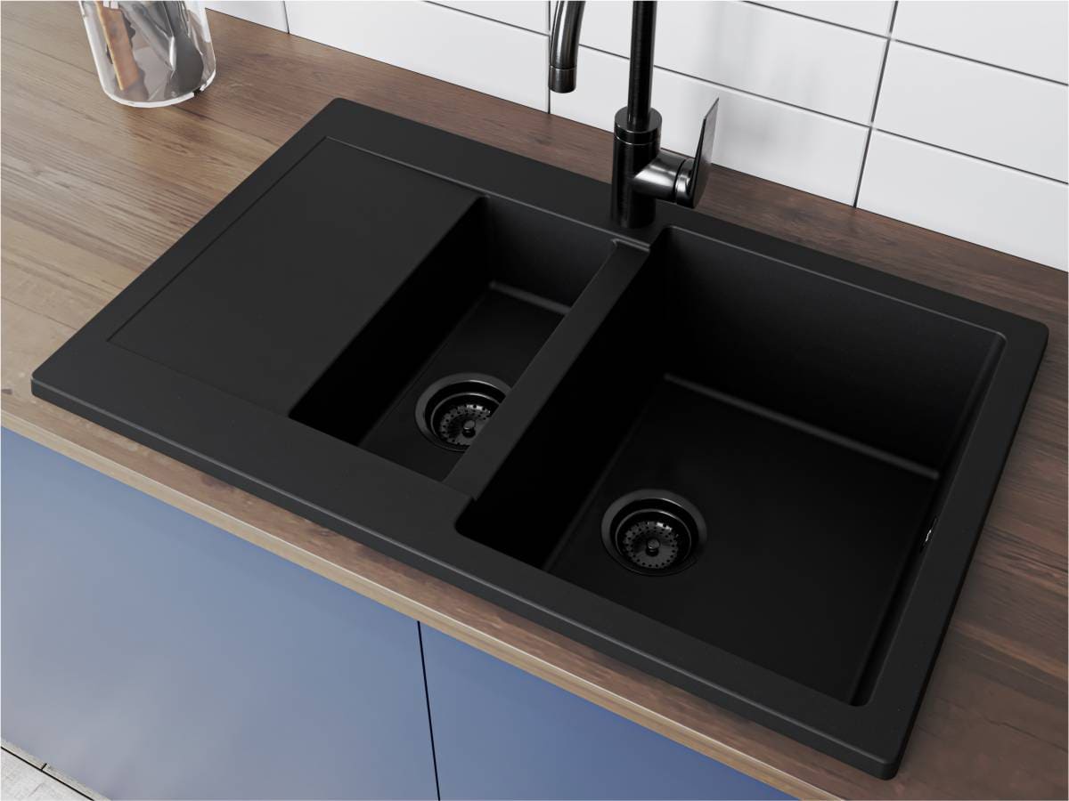 Kitchen sink LAPAS black shine