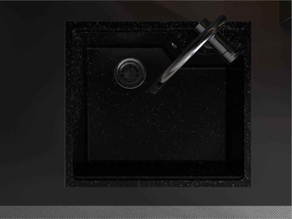 Kitchen sink LISA black shine