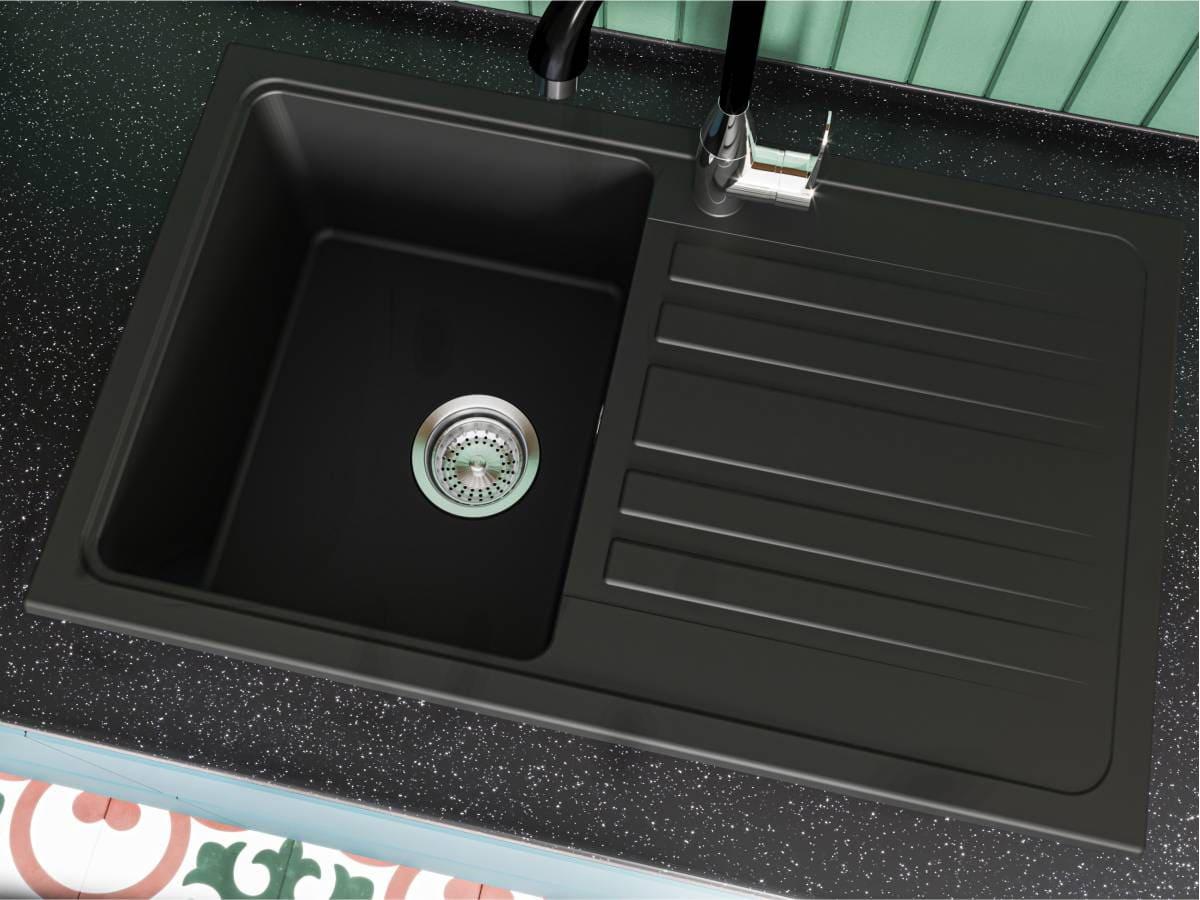 Kitchen sink VERSAL black shine