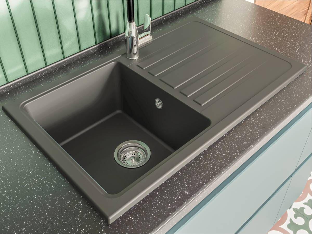 Kitchen sink VERSAL black shine
