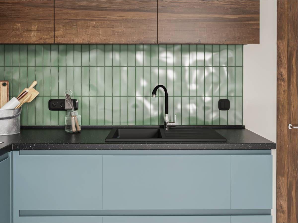 Kitchen sink VERSAL black shine
