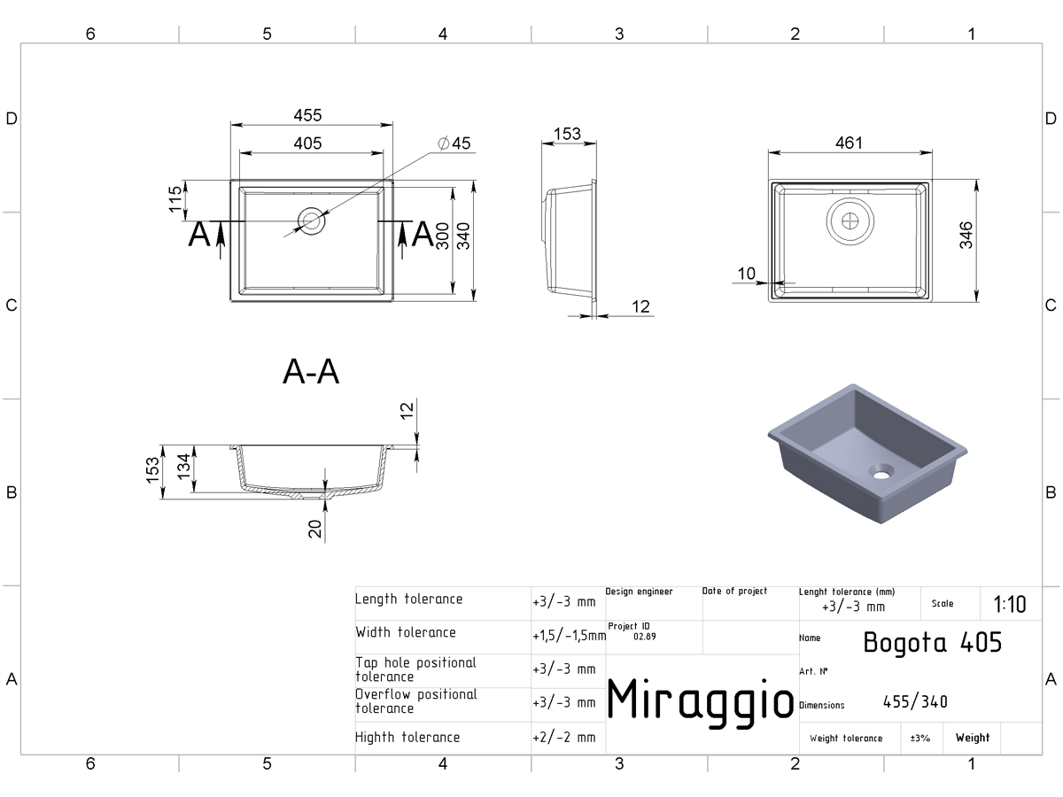 Washbasin BOGOTA 405