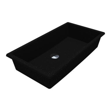 Washbasin BOGOTA 605 MIRASTONE BLACK SHINE
