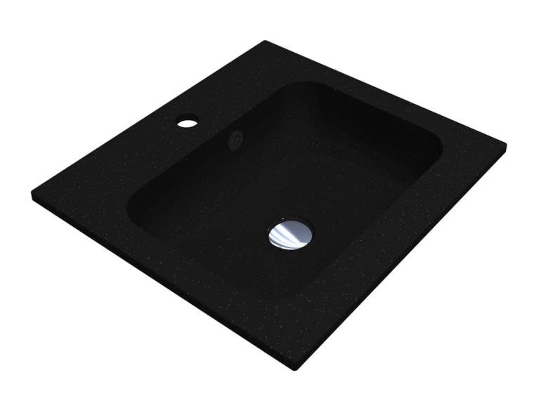 Washbasin DELLA 500 MIRASTONE BLACK SHINE