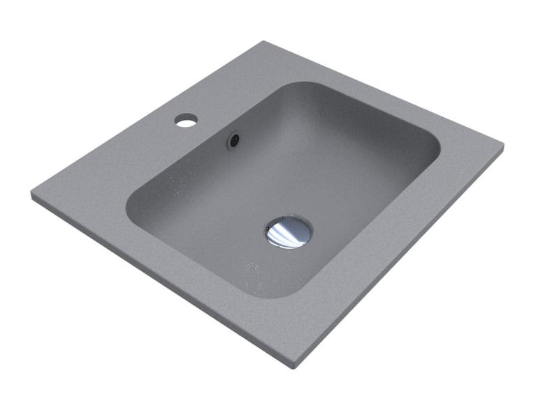 Washbasin DELLA 500 MIRASTONE GRAY