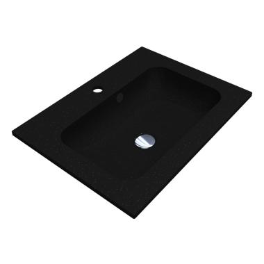Washbasin DELLA 600 MIRASTONE BLACK SHINE