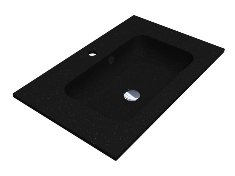 Washbasin DELLA 700 MIRASTONE BLACK SHINE