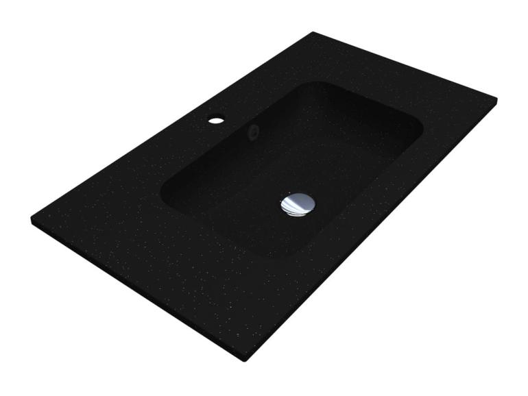 Washbasin DELLA 800 MIRASTONE BLACK SHINE