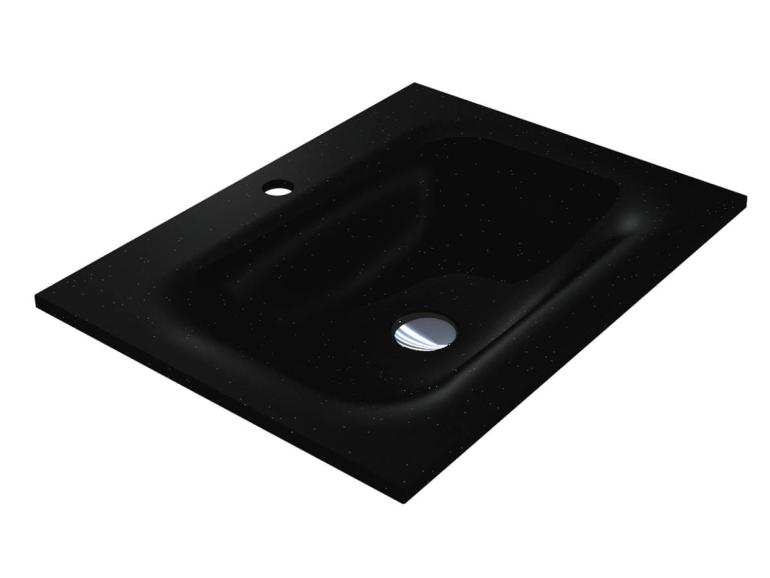 Washbasin JESSEL 600 MIRASTONE BLACK SHINE