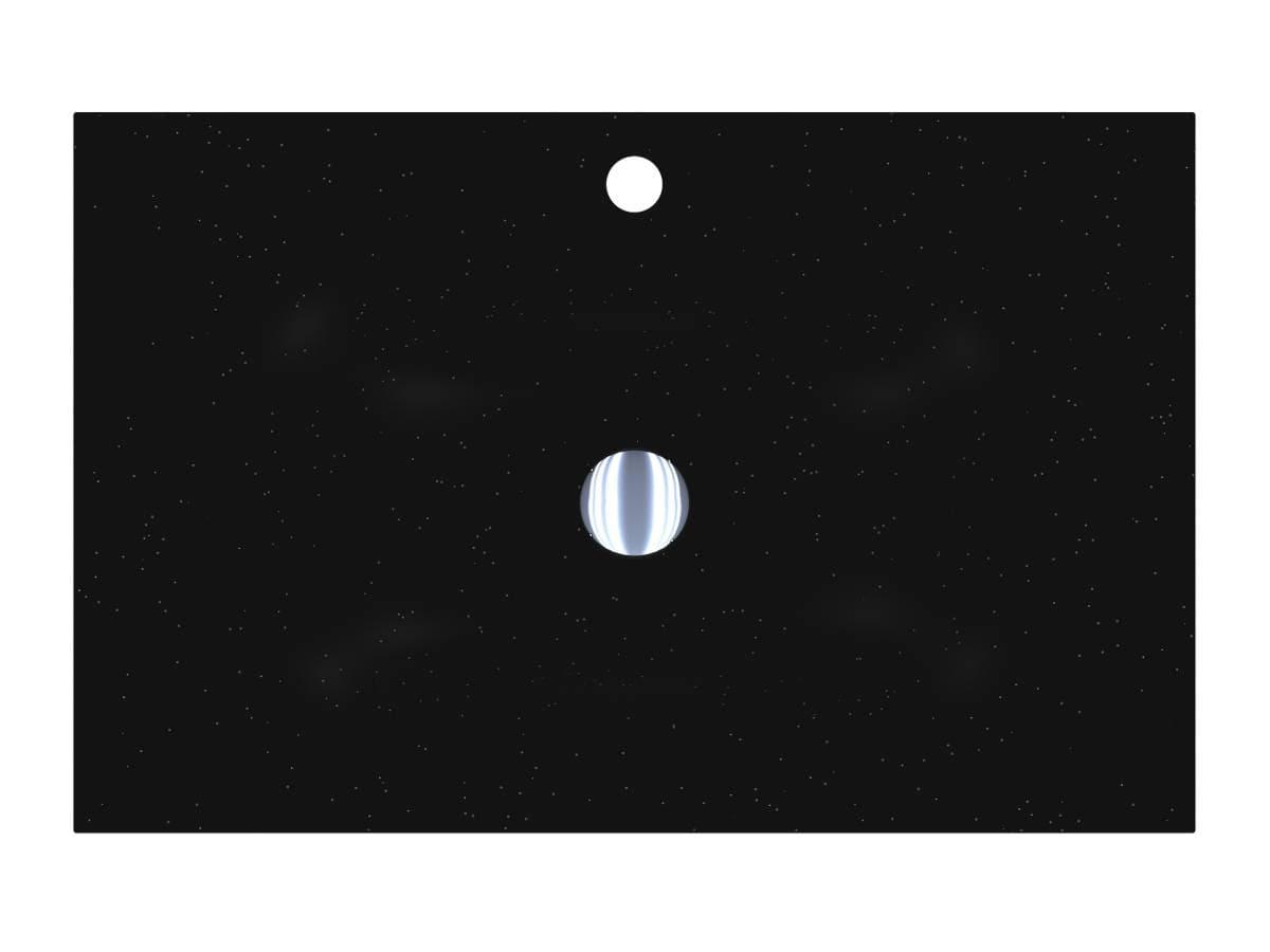 Washbasin JESSEL 700 MIRASTONE BLACK SHINE