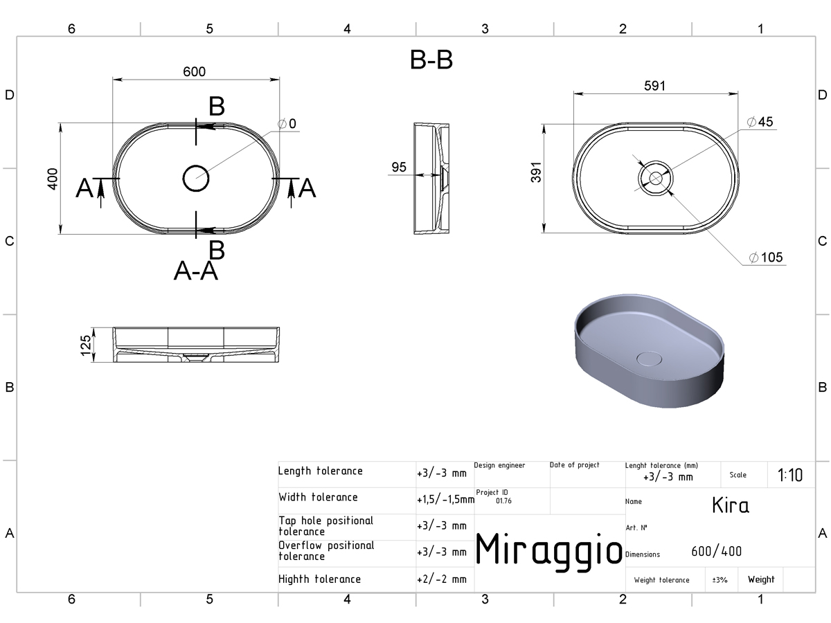 Washbasin KIRA