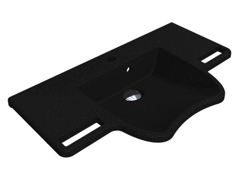 Washbasin KRAKOW MIRASTONE BLACK SHINE