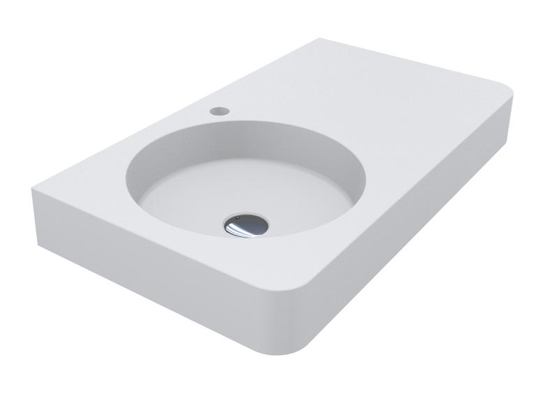 Washbasin LOOP 800 L MATT
