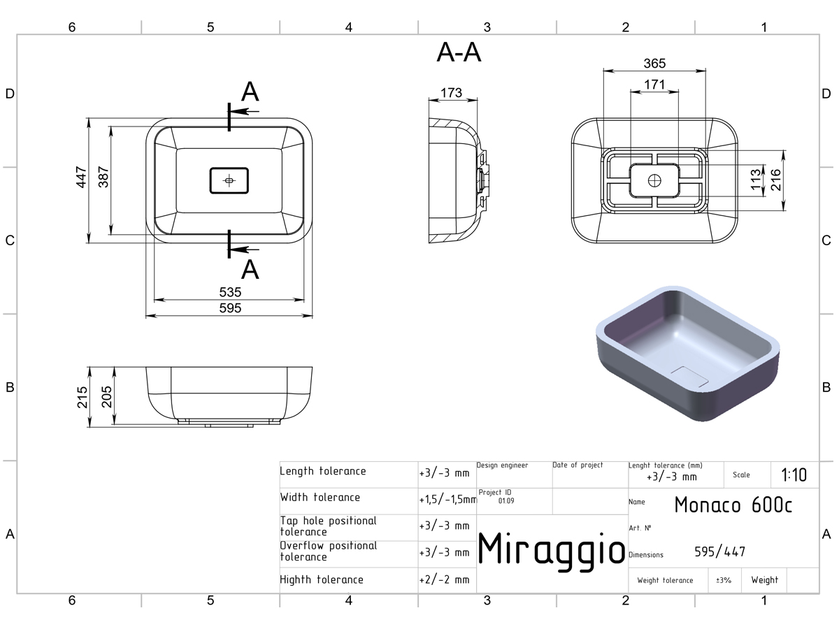 Washbasin MONACO