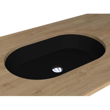 Washbasin ROME MIRASTONE BLACK SHINE
