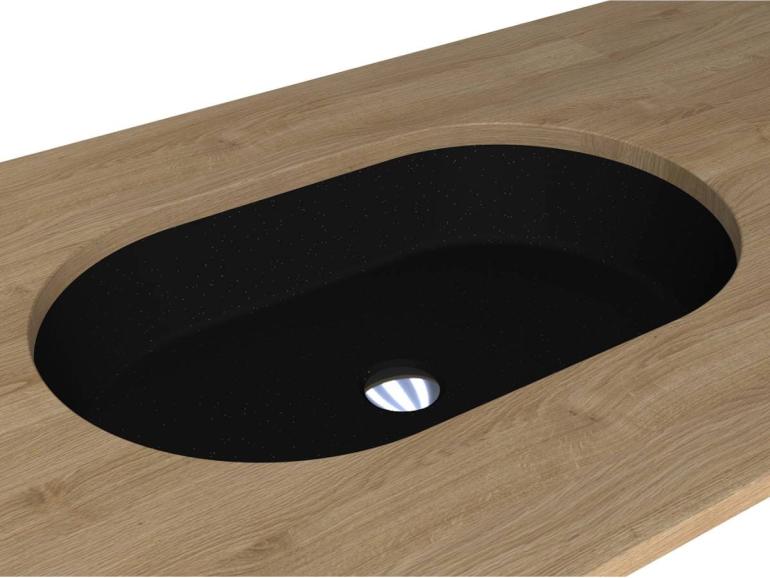 Washbasin ROME MIRASTONE BLACK SHINE