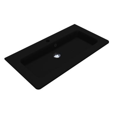 Washbasin ROSTRIKS TRES MIRASTONE BLACK SHINE