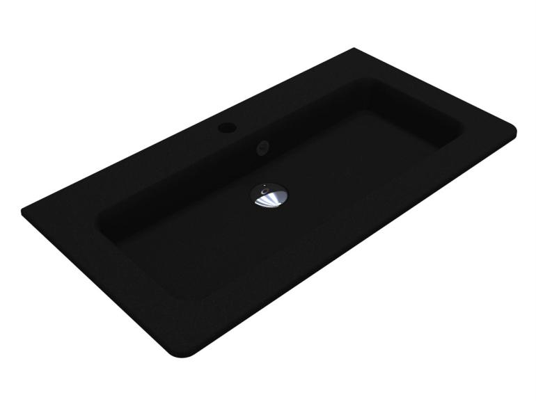 Washbasin ROSTRIKS TRES MIRASTONE BLACK SHINE