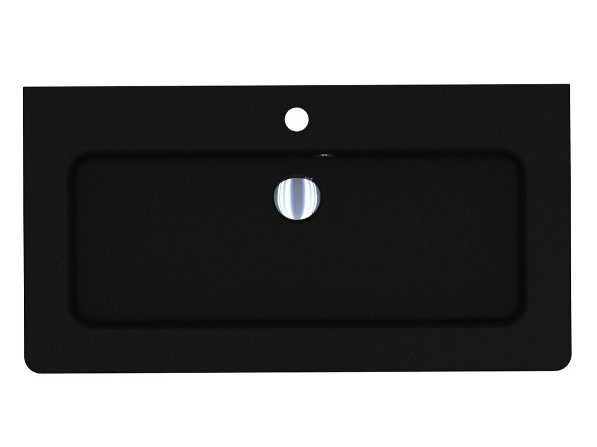 Washbasin ROSTRIKS TRES MIRASTONE BLACK SHINE