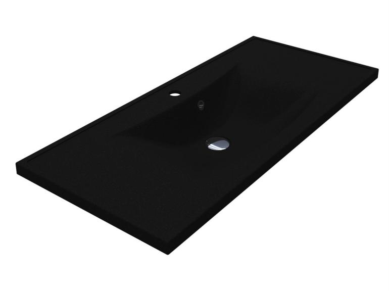 Washbasin ROSTRIKS UNO MIRASTONE BLACK SHINE
