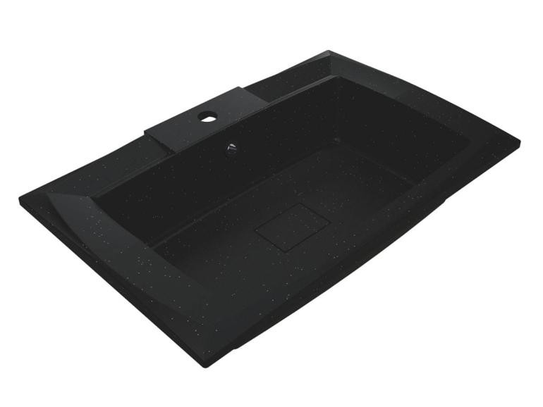Washbasin TORONTO MIRASTONE BLACK SHINE
