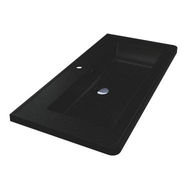 Washbasin TRES MIRASTONE BLACK SHINE