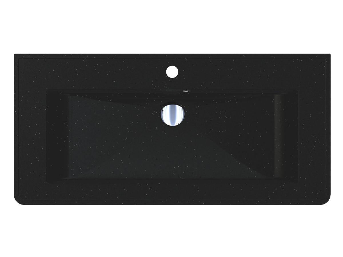 Washbasin TRES MIRASTONE BLACK SHINE