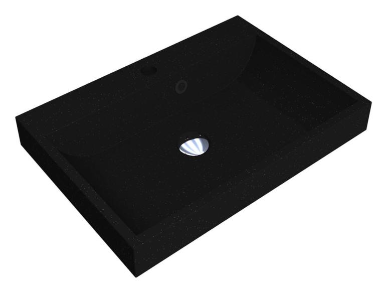 Washbasin VARNA 600 MIRASTONE BLACK SHINE