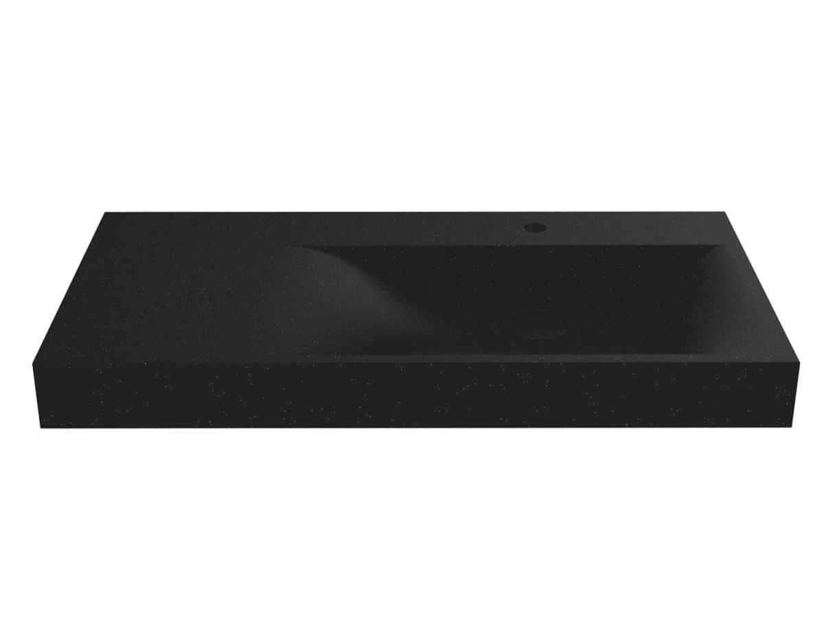 Washbasin VIOLA 1000 R MIRASTONE BLACK SHINE