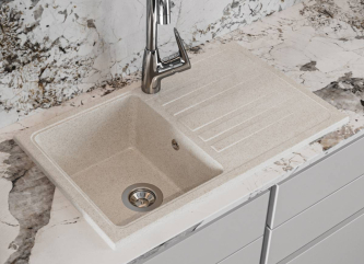 Kitchen sink VERSAL sandmade of artificial stone