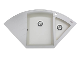 Kitchen sink EUROPE whitemade of artificial stone