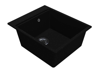 Kitchen sink LAGOON 420 blackmade of artificial stone