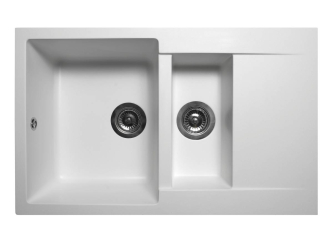 Kitchen sink LAPAS whitemade of artificial stone