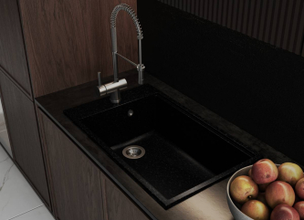 Kitchen sink LAGOON 760 blackmade of artificial stone
