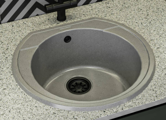 Kitchen sink TULUZA graymade of artificial stone